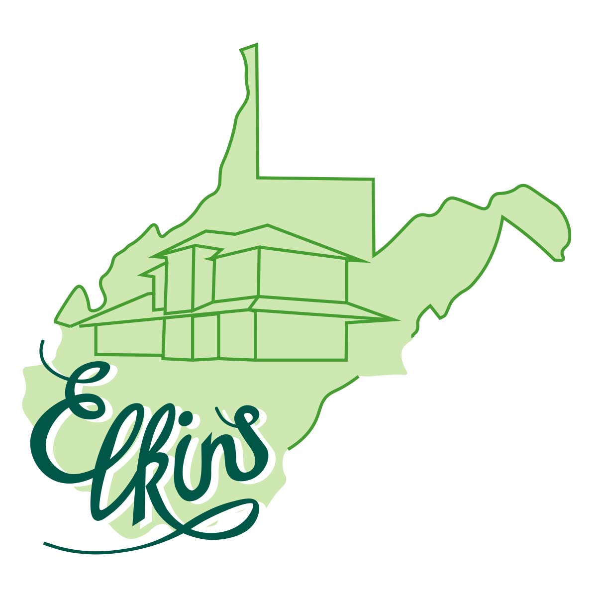 Elkins depot and welcome center logo variation